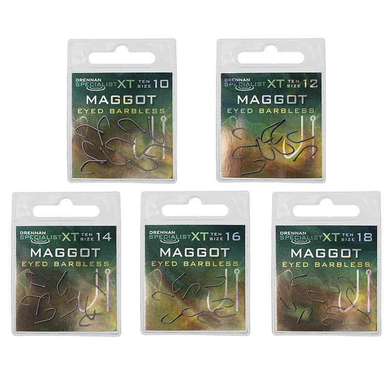 Drennan Specialist XT Maggot Barbless Eyed Hooks